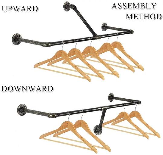 33" Wall Mounted Clothes Rack